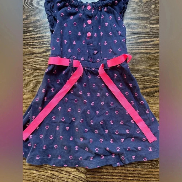 Carter's Girls Anchor Nautical Dress Blue Cotton Dress Size 2T Summer Dress - Picture 2 of 3